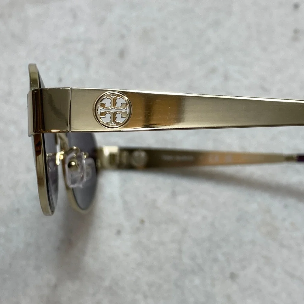 Tory Burch TY1071 1109/8H Sunglasses Womens 54mm Gold Purple Oval